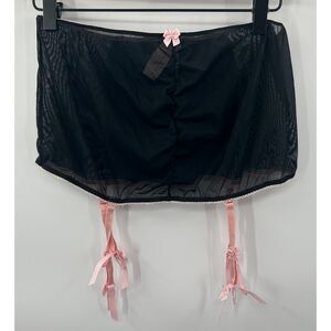 NWT Victoria's Secret VTG Sexy Little Things Satin Skirt Garter Lingerie Large